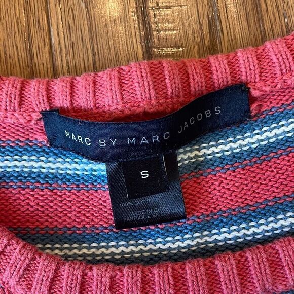 Marc by Marc Jacobs Y2K crewneck red sweater blouse small - Picture 5 of 9